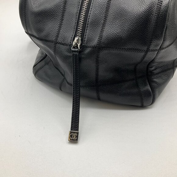 Chanel Choco Bar Caviar Leather Black Handbag Purse - Picture 7 of 13